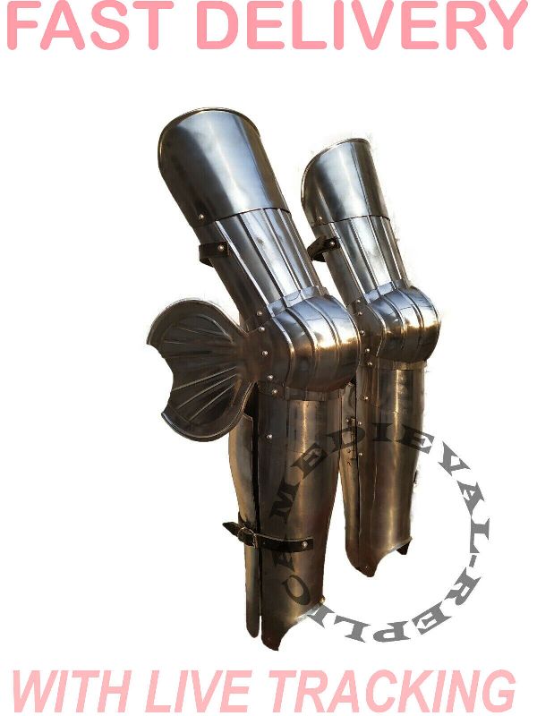 18g steel functional full leg plate medieval armor
