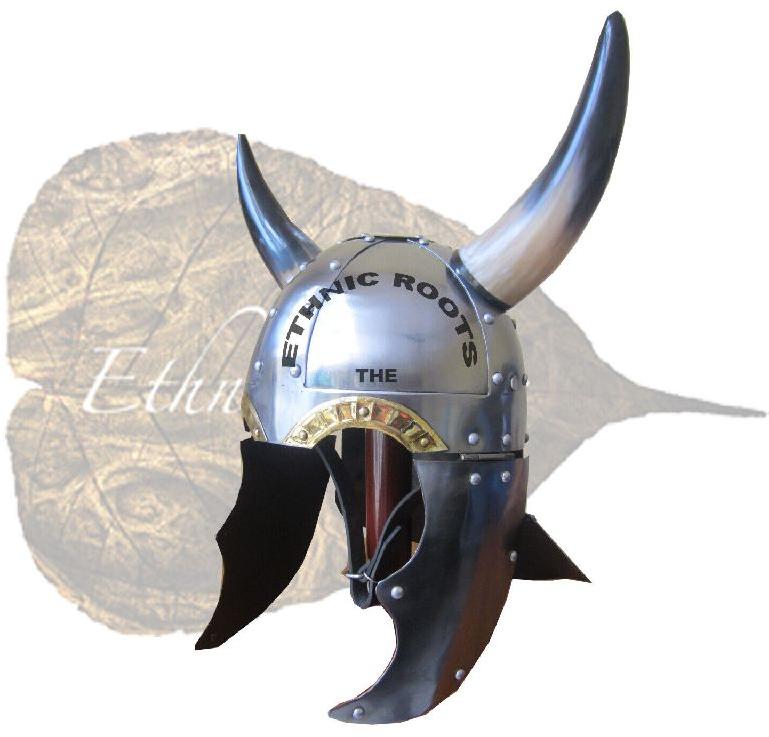 Medieval Costume Armor Viking Warrior Helmet With Horn
