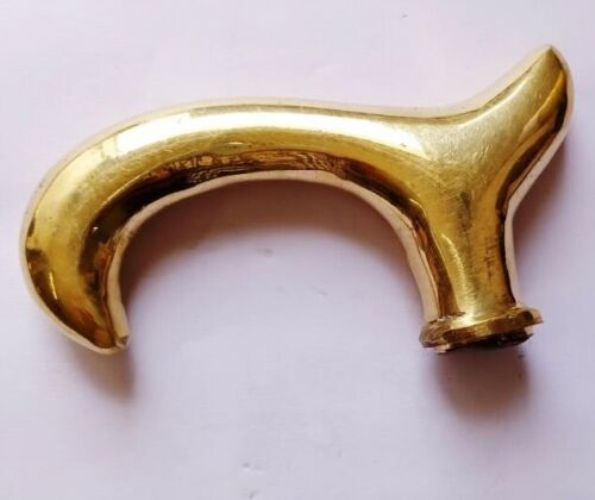 New Heavy Solid Golden Brass Lion Only head Handle for Shaft Walking Stick Cane