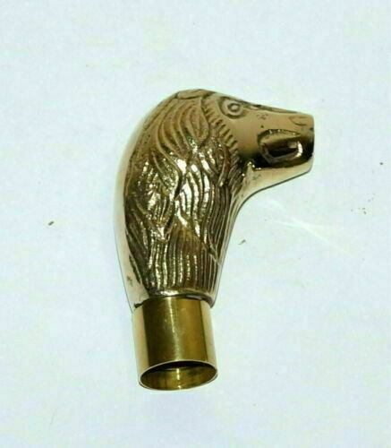 working unique new solid golden dog brass only head handle