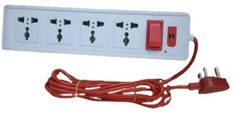 Rectangular PLS20 PVC Power Strip, for Home Appliances, Rated Voltage : 220V