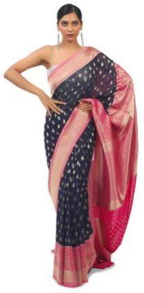 Dark Blue Soft Georgette Saree