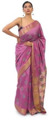Purple Weaving Silk Saree