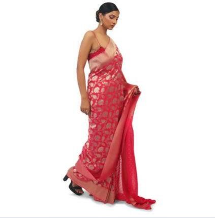 Red Soft Georgette Saree