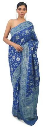 Royal Blue Soft Georgette Saree