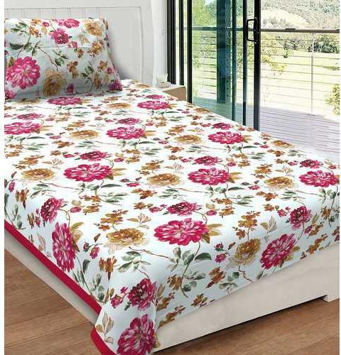 Cotton Designer Bed Sheet, for Home, Hotel, Lodge, Size : Multisizes
