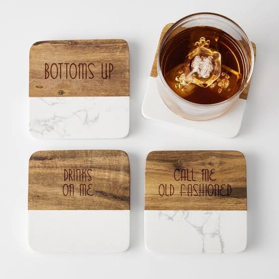 Marble & Wood Coasters