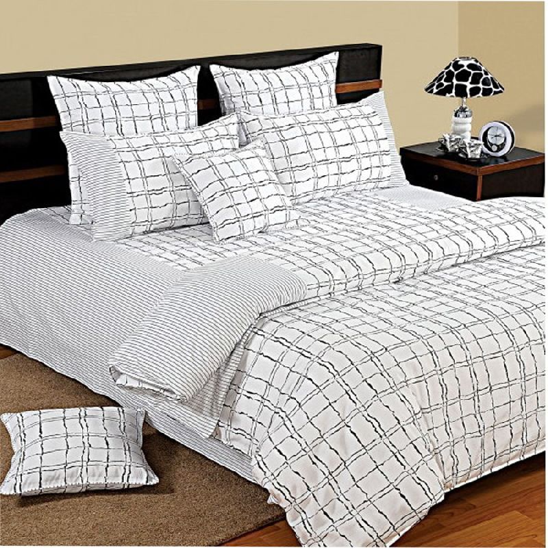 Cotton Checkered Bed Sheet, for Home, Feature : Anti Shrink, Anti Wrinkle