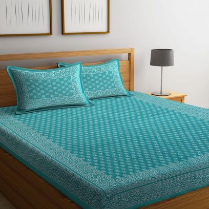 Cotton Designer Bed Sheet, for Home, Pattern : Printed