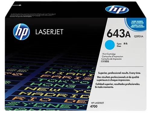 HP 643A Cyan Toner Cartridge, for Printers Use, Color : Black