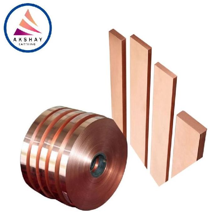 Copper Earthing Strip, for Industrial, Length : 20Ft