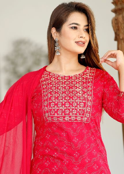 Rayon Kurti With Sharara Set