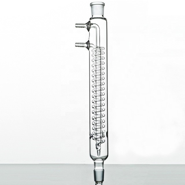 Glass Coil Condenser, for Laboratory, Color : Transparent