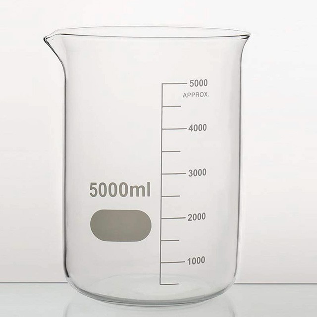 Glass Low Form Beaker, for Lab Use, Color : Transparent