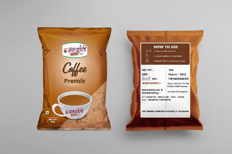 Manashanti Chaibar coffee premix, Packaging Type : Packet