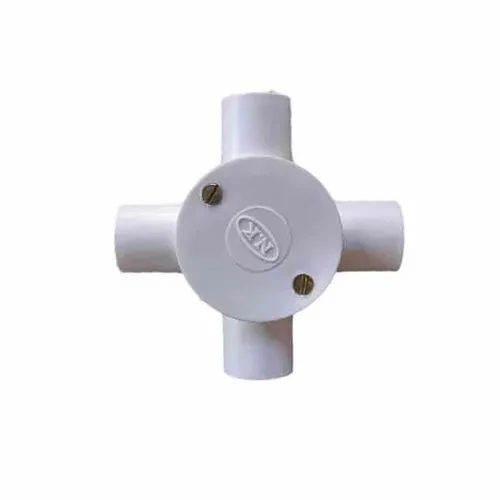 4 Way PVC Junction Box, Size : 1 inch, Color : White at Rs 6.66 / Piece ...