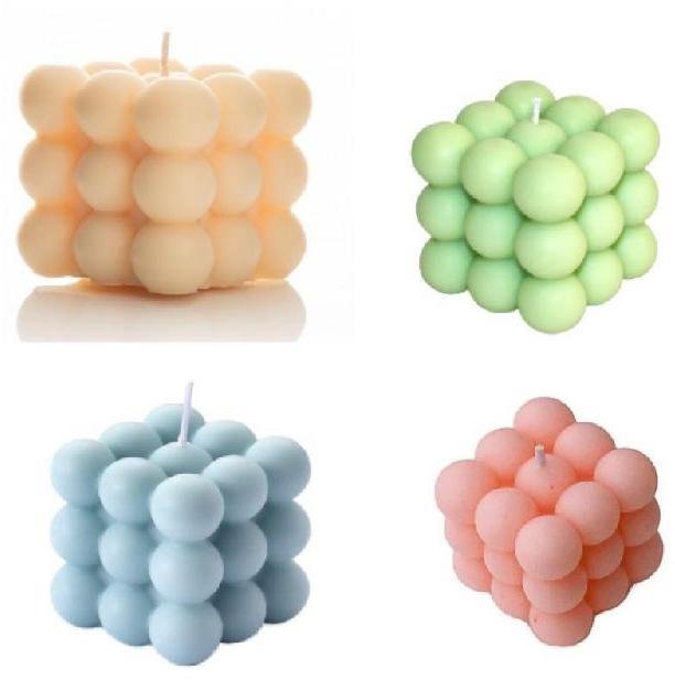 Bubble Candles, for Smokeless, Fine Finished, Attractive Pattern, Smooth Texture, Packaging Size : 4 Piece