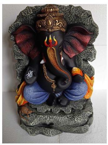 Color Coated Ganesha Statue, for Interior Decor, Size in Feet : 15 Inch