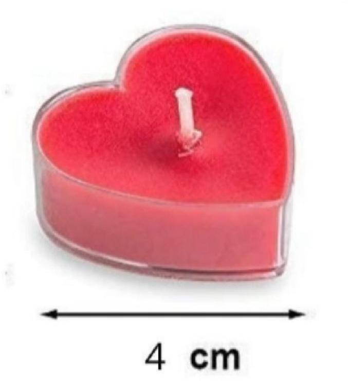 Heart Shaped Tea Light Candles, for Smokeless, Fine Finished, Attractive Pattern, Smooth Texture, Stylish Design