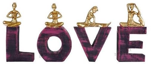 Polished Love Sculpture, for Interior Decor, Style : Modern