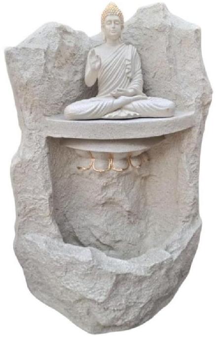 White FRP Buddha Water Fountain