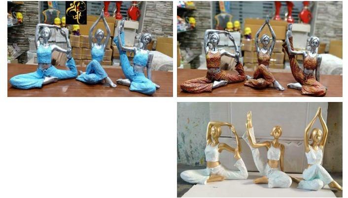 Polished Yoga Statue, for Home, Office, Shop, Size : 12 Inch