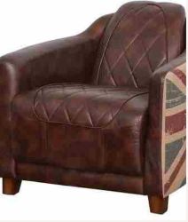 Leather Finished Single Seater Sofa, Size : 104x78x71 cm