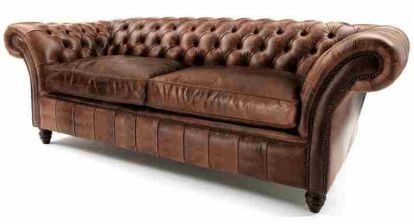Leather Vintage Double Seater Sofa, Size : 190x82x86 cm