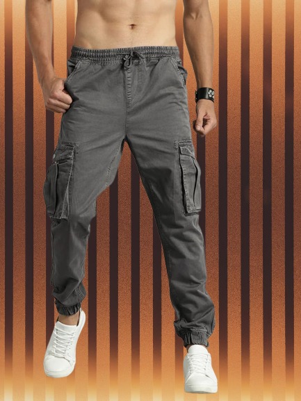 Men Contrast Panel Patch Detail Cargo Pants  SHEIN IN