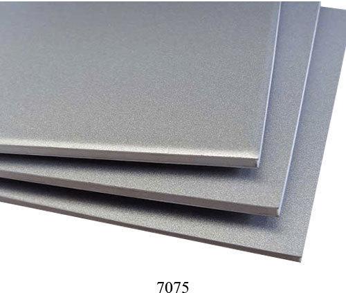 Square Aluminum 7075 Aluminium Alloy Plate, for Industrial, Color : Silver