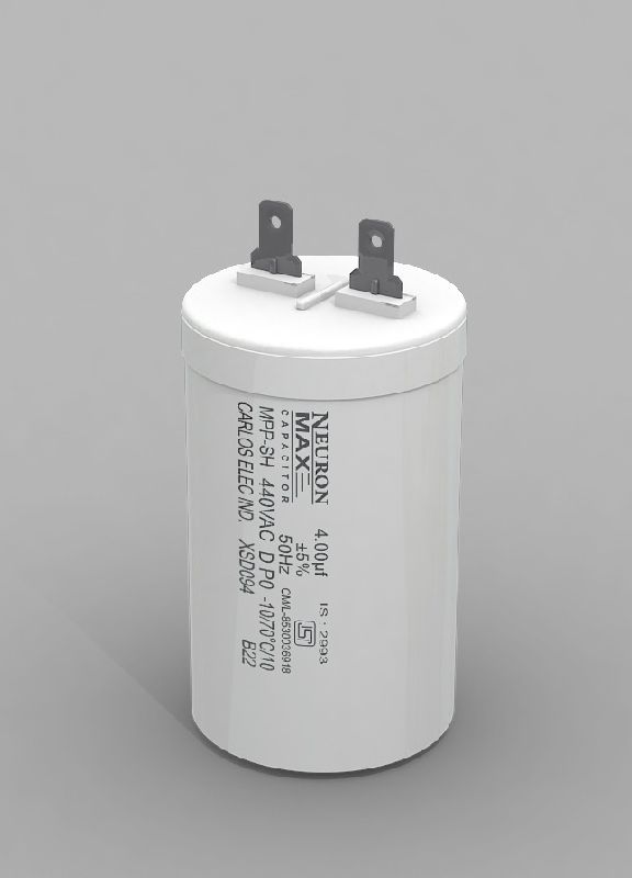 50Hz 50-100gm Polished Battery Polyester Film 4.0 mfd Capacitor, for Industrial
