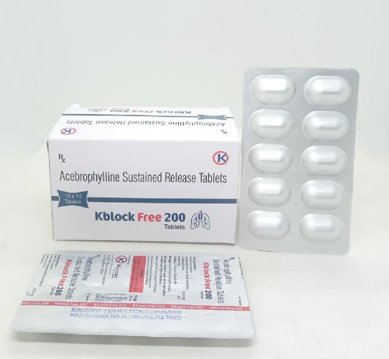 Acebrophylline 200mg Sustain Release tablets