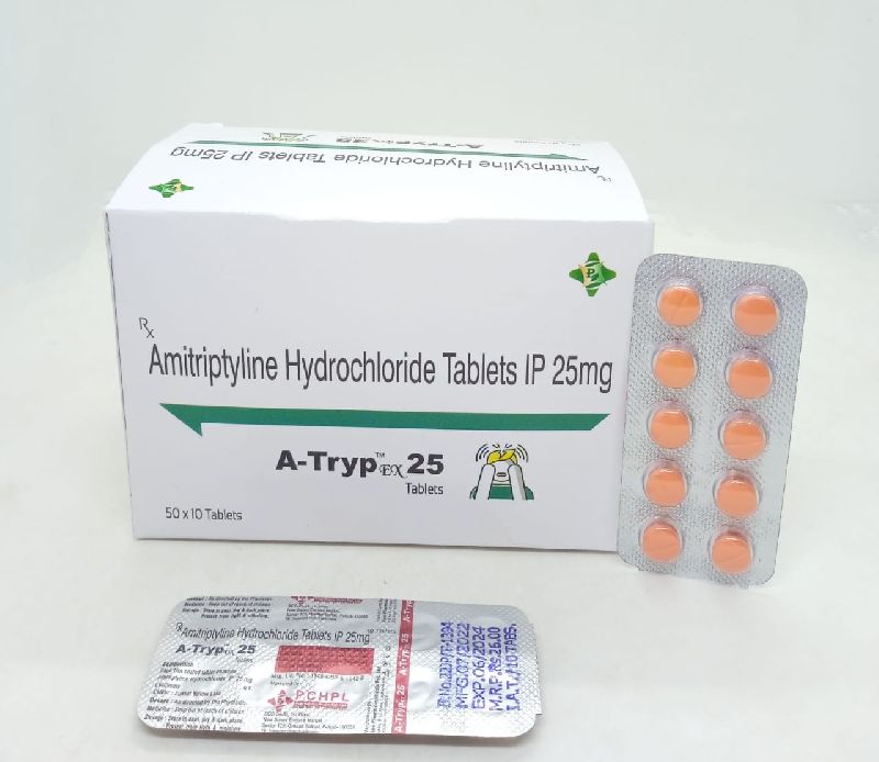 Amitriptyline Hydrochloride 25mg Tablets, for India, Purity : 99%