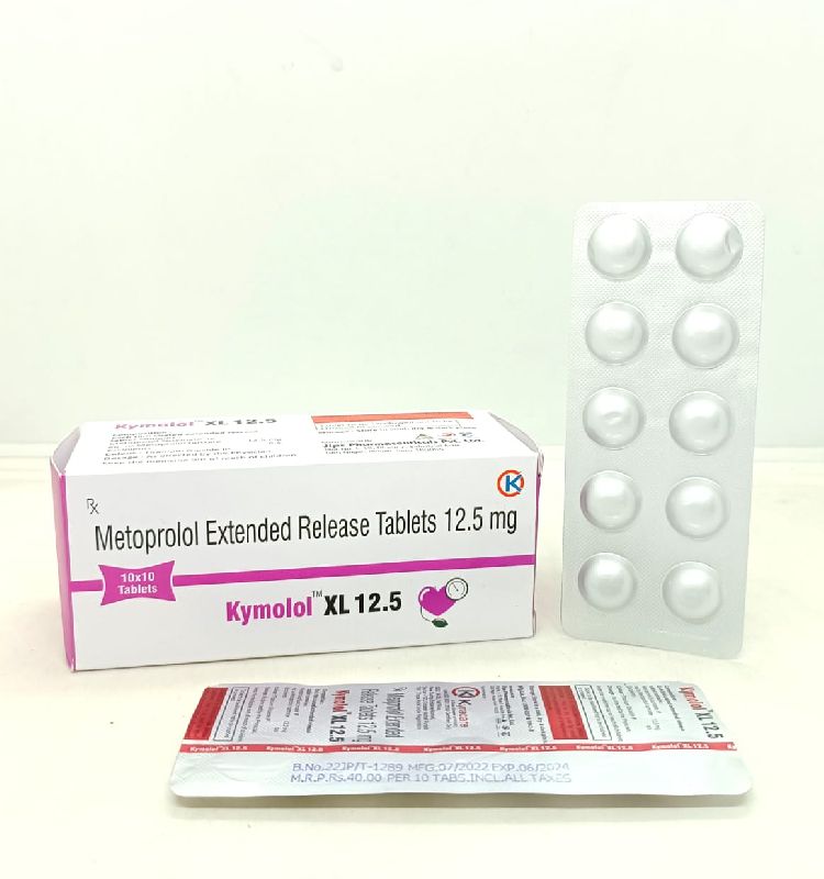 Metoprolol Extended Release 12.5mg tablets, for Clinical, Hospital, Packaging Type : ALU ALU
