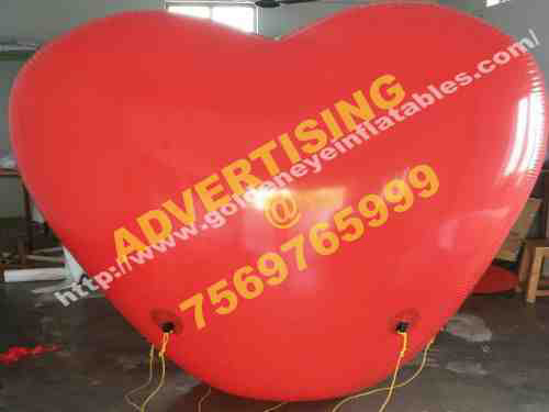PVC Helium Heart Shaped Balloon, Size : 10 FT