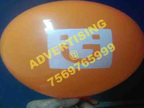 Round Shape Logo Printed Latex Balloon, for Advertising, Size : 1 Ft.