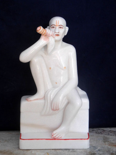 Polished Marble Gajanan Maharaj Statue, For Shiny, Pattern : Printed