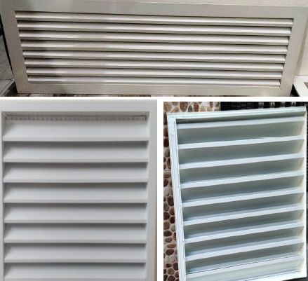 Rectangular Polished Aluminium Adjustable Louvers, for Building, Window, Pattern : Plain