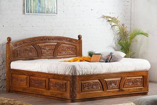 Mahogany Wood Double Bed