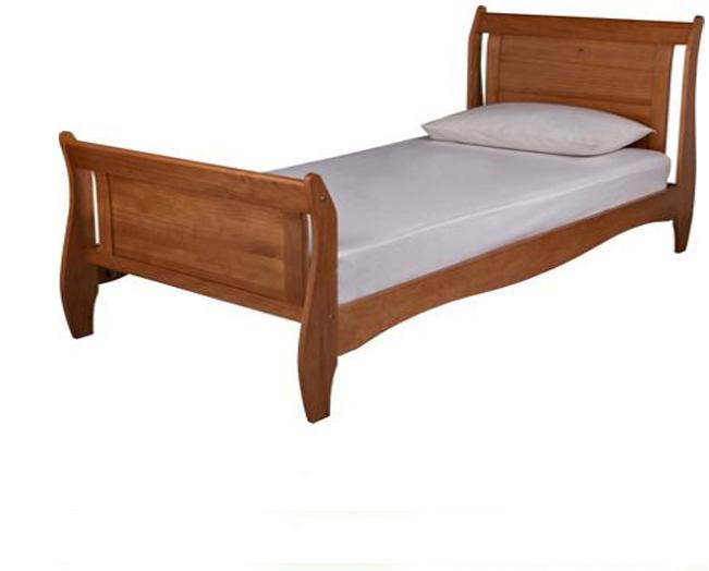 Mahogany Wood Single Bed