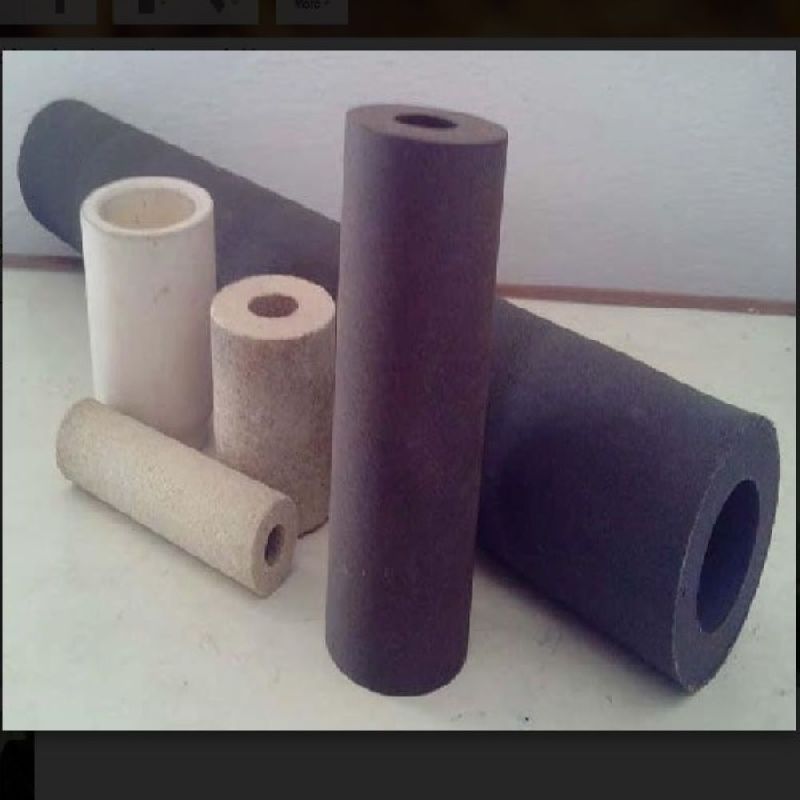Grey Non Polished Plain Ceramic Air Filter Candle, for filteration, Style : Common