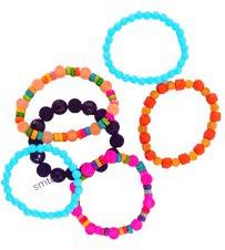Plain Plastic Beads Bracelet Promotional Toy, Color : Multicolor