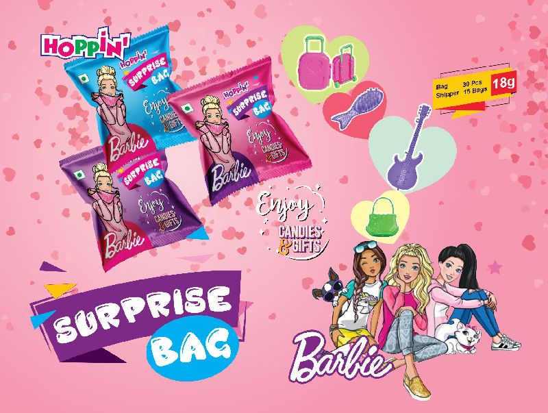 Hoppin Barbie Surprise Candy, for Eating Use, Feature : Hygienically Packed