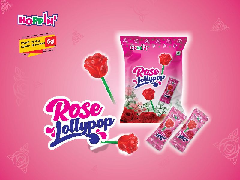 Hoppin Rose Lollipop, Taste : Sweet