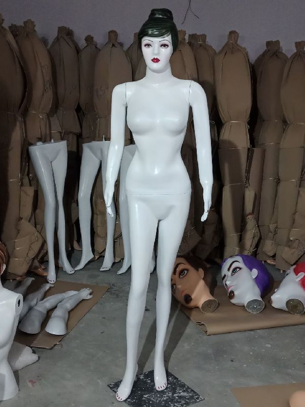 Full Body Fiber Female white mannequins, for Fashion Display, Mall Use, Showroom Use, Style : Standing