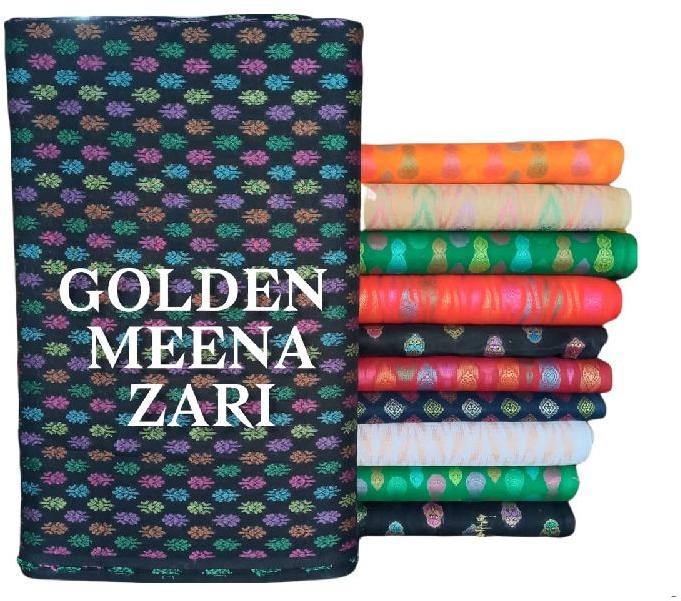 Golden Meena Zari Fabric, Specialities : Shrink-Resistant