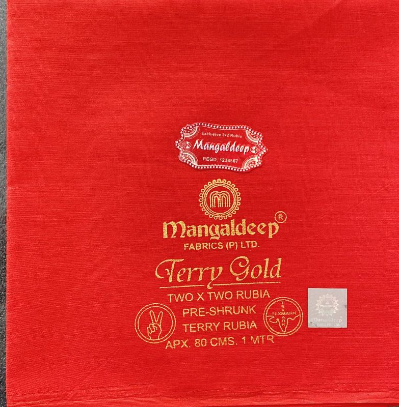 Terry Gold Polyester Cotton Lining Fabric