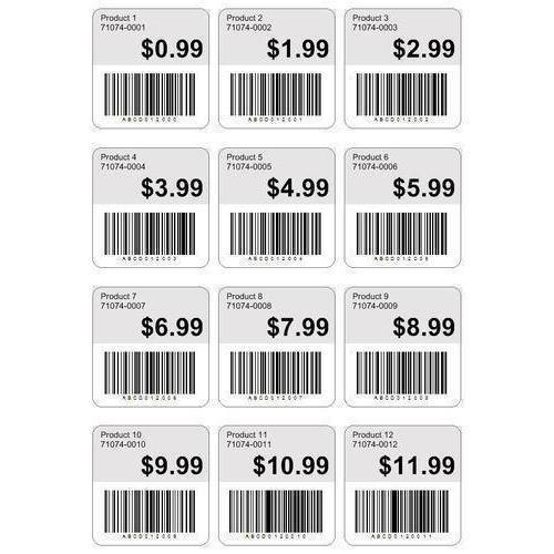 Price Tag Stickers, Shape Rectangular by Group Design India Delhi