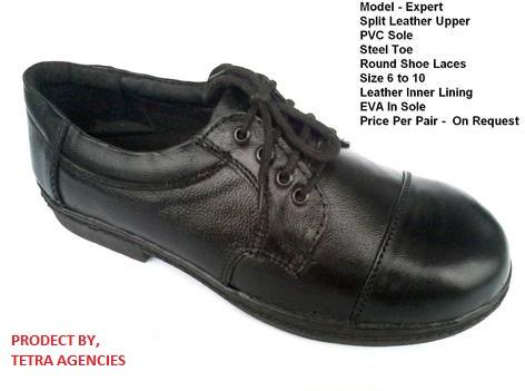 Expert Split PVC Grain Leather Safety Shoes