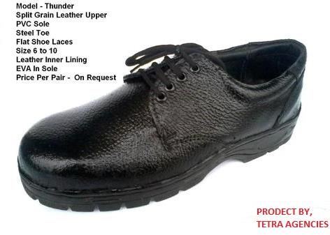 Thunder Split PVC Grain Leather Safety Shoes